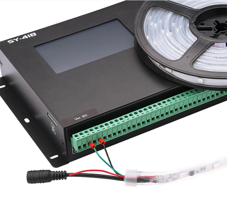 Controller musicale touch screen SY-418-B2 per SPI AC100V- 240V Controller LED digitale programmabile DMX512 a 8 canali