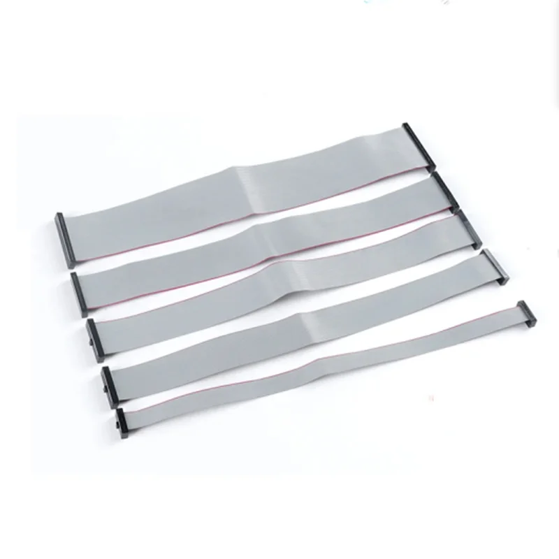 1PCS 1.27MM pitch FC-6/8/10/14/16/20/40/50 PIN 20CM JTAG ISP DOWNLOAD CABLE Gray Flat Ribbon Data Cable FOR DC3 IDC BOX HEADER