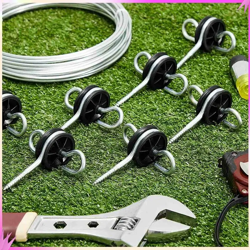 

B50C 40Pcs Electric Fence Gate Handle Anchor Electric Fence Insulators Fence Wire Insulators For Electric Fence Wood Post
