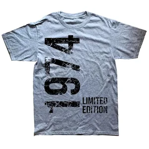 تي شيرت قطني قصير الأكمام للرجال والنساء إصدار محدود هدية عيد ميلاد خمر 50 و 50 سنة أفضل 12 هدية للذكرى السنوية الخمسين للمبيعات - رقم 9