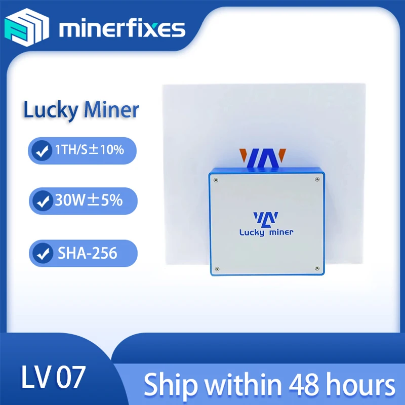 Новый биткойн-майнер Bitaxe Lucky Miner LV07 1TH/S Хешрейт для дома WiFi Бесшумный майнер BTC BCH DGB Майнинг-машина с блоком питания 12 В 5 А