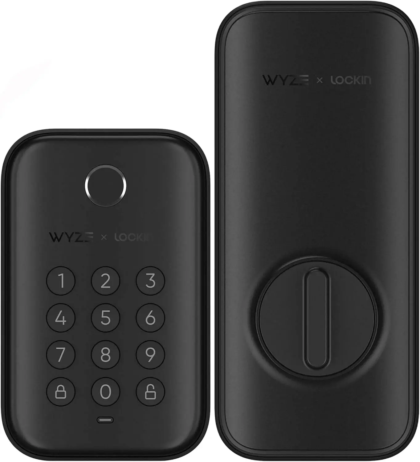 

Smart Fingerprint Deadbolt Lock with Keypad, IPX5 Weatherproof, Easy Installation in Matte Black