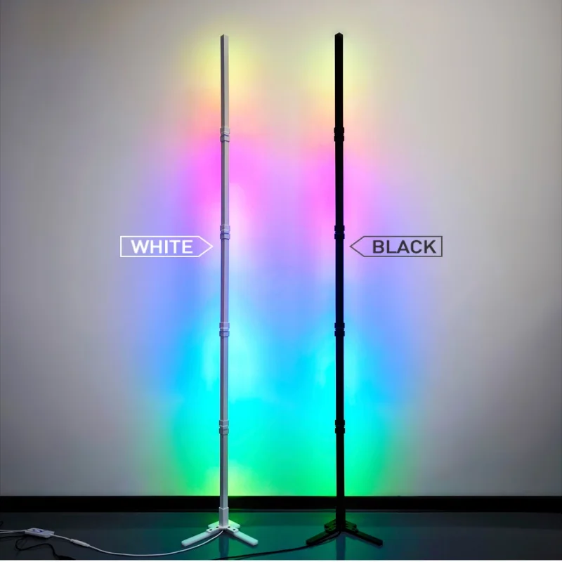 200 سنتيمتر تويا RGB مصباح أرضي التطبيق الذكي التحكم عن بعد الحديثة الزاوية الطابق ضوء الغلاف الجوي LED حامل الإضاءة مهرجان الديكور