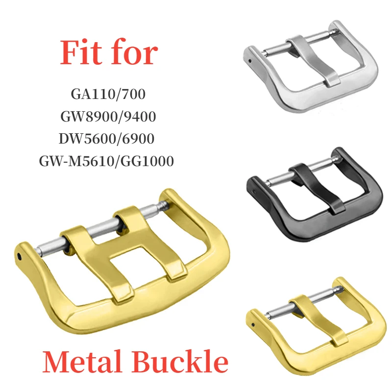 Metal Buckle for Casio GA110/700 DW5600/6900 Watch Acessories Metal Clasp 19/21/22mm Pin Buckles Bracelet Acessories