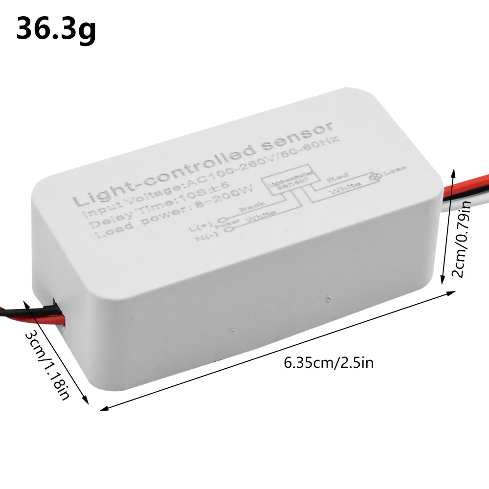 DC12V 24V AC100-260V Photoelectric Switch LED Light Switch Auto ON OFF Switch Module Outdoor Waterproof Delay Sensor