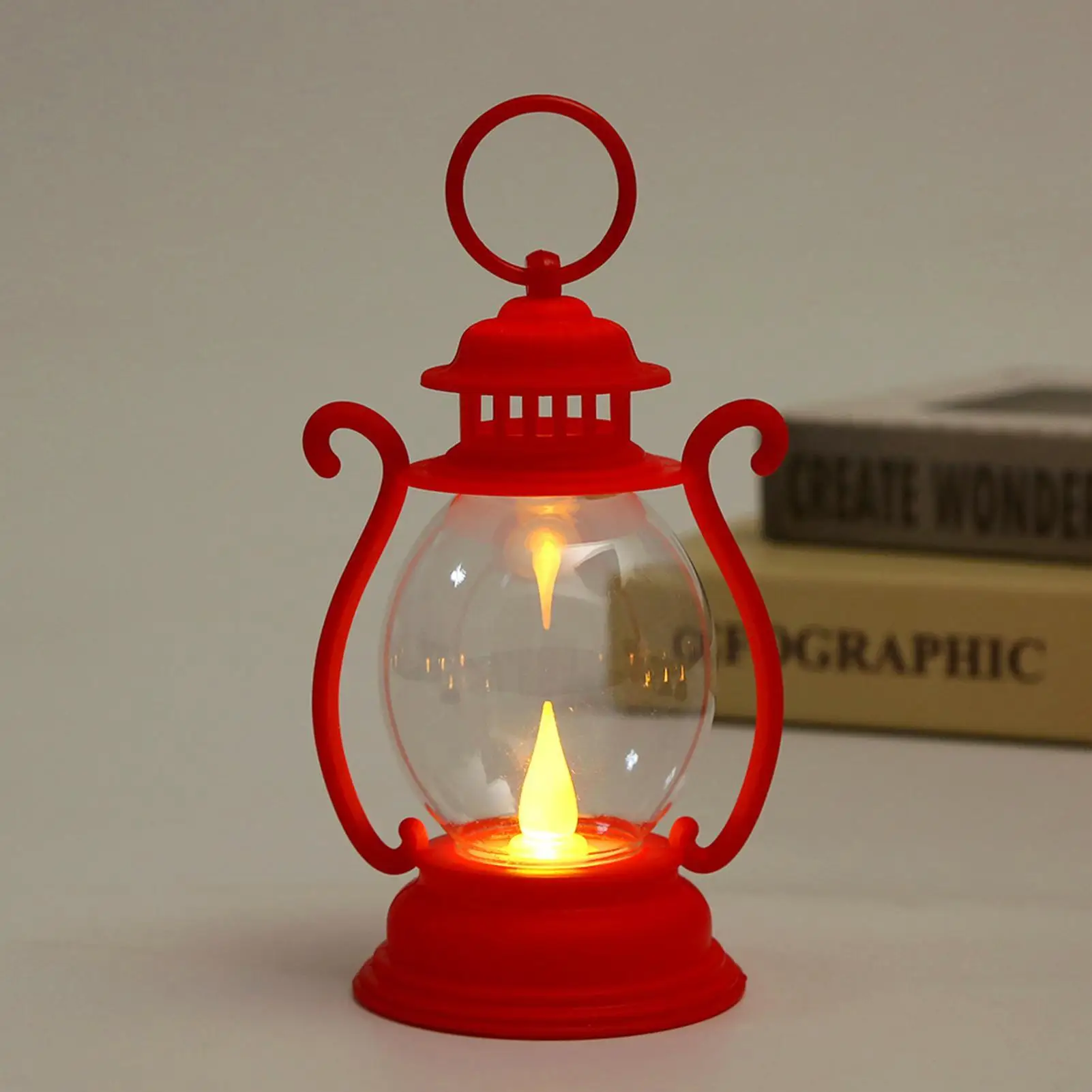 Vintage Small Lantern Portable LED Tent Light Battery Powered Home Decor Lights For Living Room Bedroom Bedside Tabletop Patio