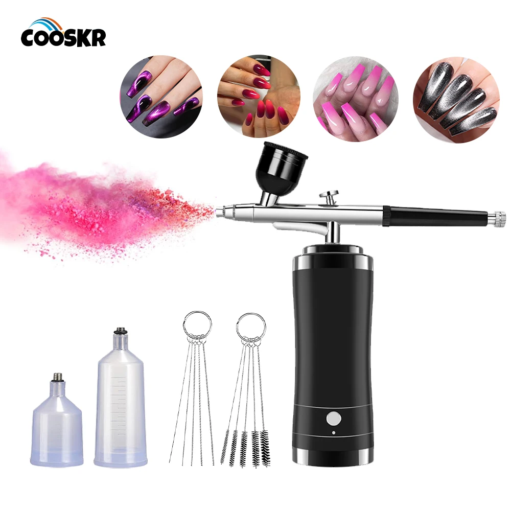 

Portable Airbrush Nails Art Compressor Manicure Paint Decoration Machine Cordless Airbrush Spray Gun For Nail Art Paint Sprayer