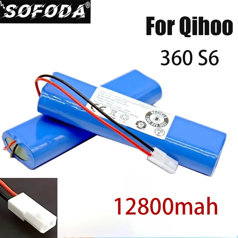 Suitable For Qihoo 360 S6 Robot Vacuum Cleaner. 14.8V. 12800mAh Spare Battery Pack Or Better.