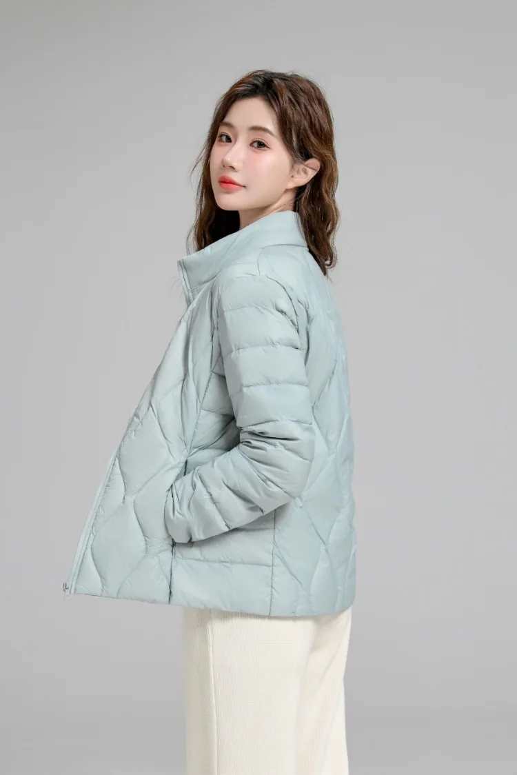 Dames lentejas mode korte ultralichte opvouwbare pufferjassen 15 kleuren vrouwelijke dons warme Koreaanse slim fit parka's