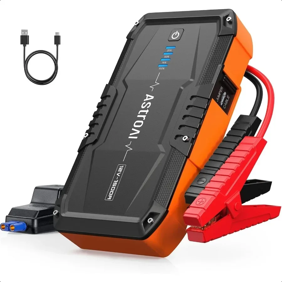 

S8 Car Battery Jump Starter 1500A Peak Car Jumper Starter Battery Pack for Up to 6.0L Gas 3.0L Diesel Engines 12V Portable Jump