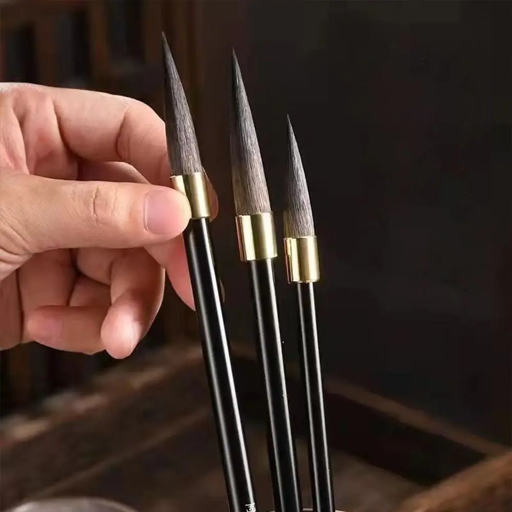 

Oil Watercolor Chinese Calligraphy Brush Wolf Hair Wood Scriptures Writing Brush Oil Painting Art Paint Brush Art Supplies