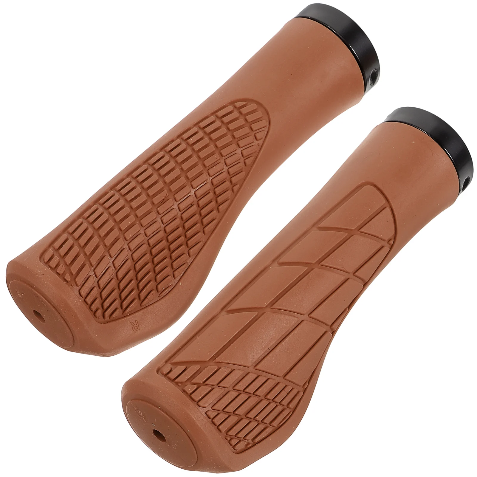 Ergonomic Bike Grips Electric Outdoor Accessories Brown Rubber Bicycle Handlebar