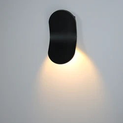 Creative Minimalist Indoor Wall Lights Black/White/Gold Aluminum Wall Scorce for Living room Bedroom Wall Lighting Fixtures