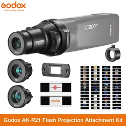 Godox AK-R21 Flash Projection Attachment Kit for Godox AD200Pro AD100Pro V1 H200R Round Head Flash Speedlit Fresnel Head AK-R25