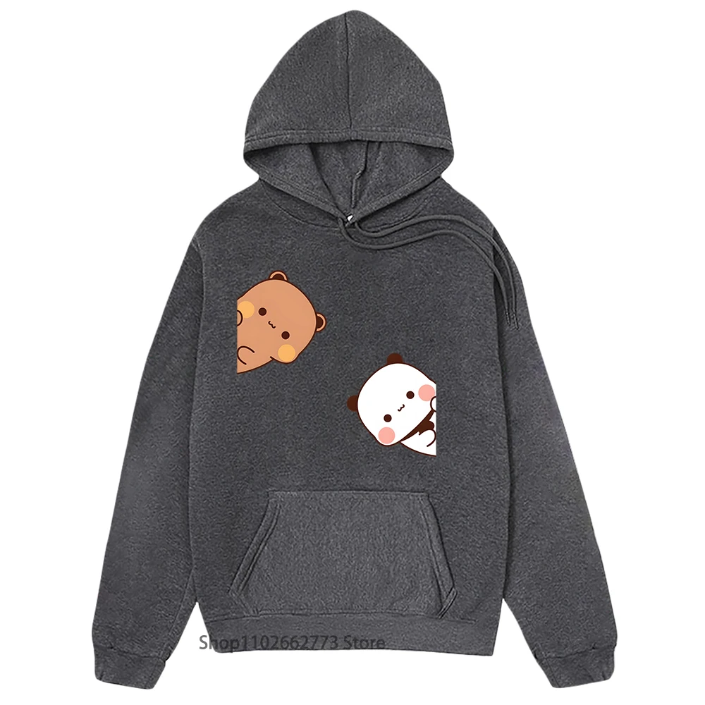 Bubu Dudu Hoodies Couple Tops Cartoon Panda Bear Sweatshirt Women Kawaii Clothes Korean Casual Harajuku Pullover Spring Sudadera