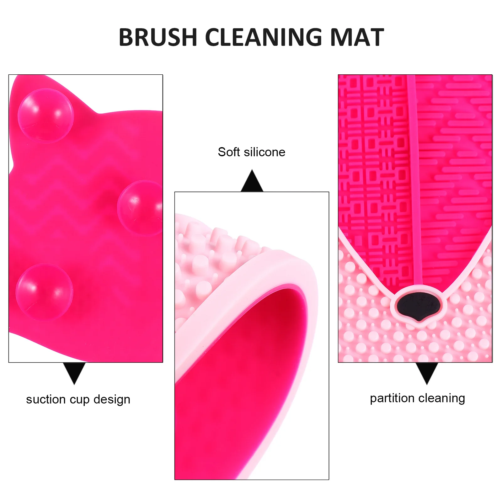 

Fox Makeup Brush Cleaning Mat Silicone Tool Scrubber Pad Suction Cup For Easy Wash Durable Beauty Tools