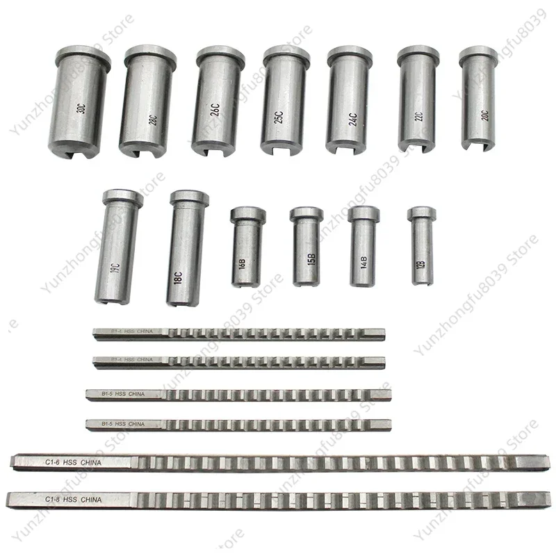 22pcs Keyway Broach Set HSS Metric Keyway Cutting Tool for CNC Machine Precision
