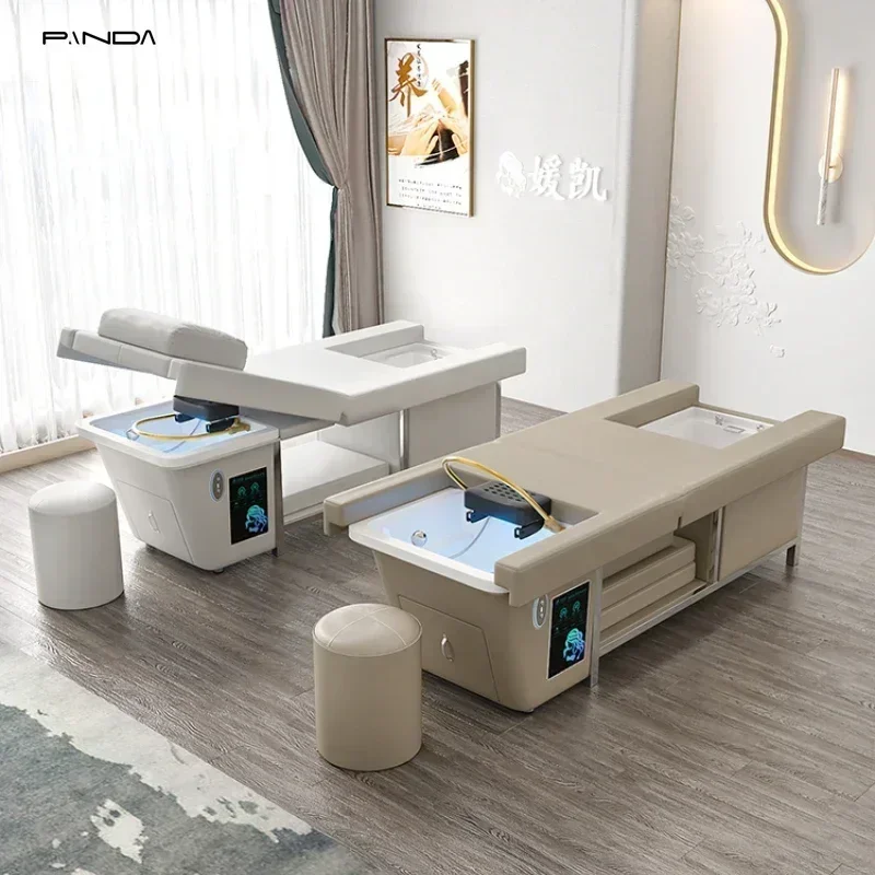 High-end beauty salon electric bed. Special shampoo & treatment. Water circulation, fumigation & foot bath