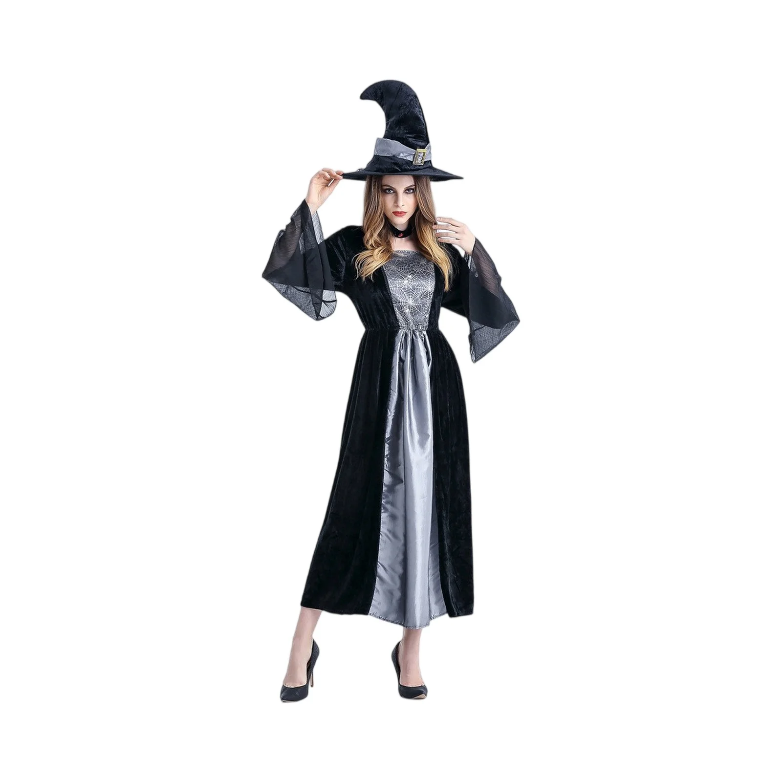 Halloween Witch Demon Role-Playing Costume Skirts And Hats Clothing Suitable For Party And Holiday Atmosphere Decoration
