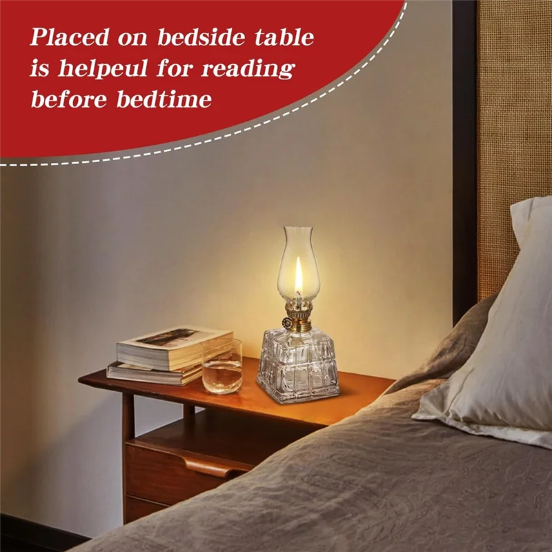 LICE-Chamber مصابيح زيت كلاسيكية عتيقة مصباح زيت فانوس مصابيح زيت عتيقة للاستخدام الداخلي ديكور عتيق واضح إعصار