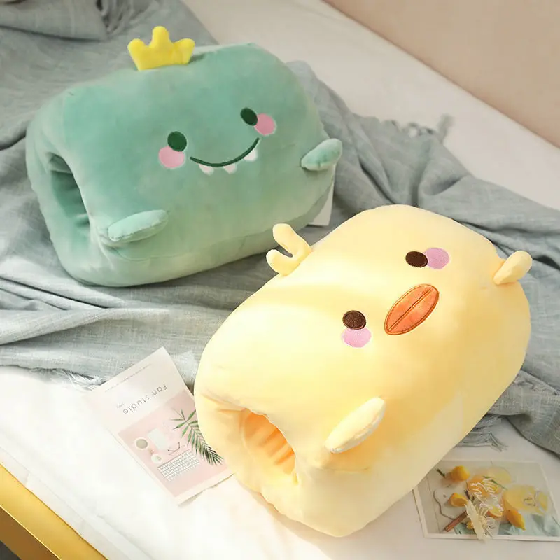 Cartoon Hand Warmer Animal Plush Doll Keep Warm In Winter Cover Hand Plush Pillow Cute Girls Stuffed Doll Pillow Toy