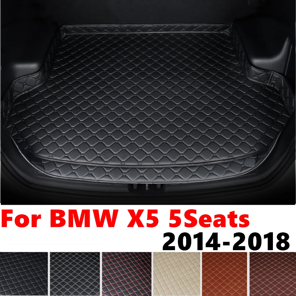 High Side Car trunk mat for BMW X5 F15 5Seats 2018 2017 2016 15 2014 Tail Boot luggage Pad Rear Cargo Liner Carpet Protect Cover