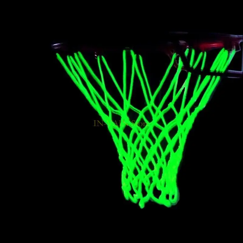 M5TC 12 Buckles Braided Nylon Glowing Light Luminous Basketball Net Sports Supplies