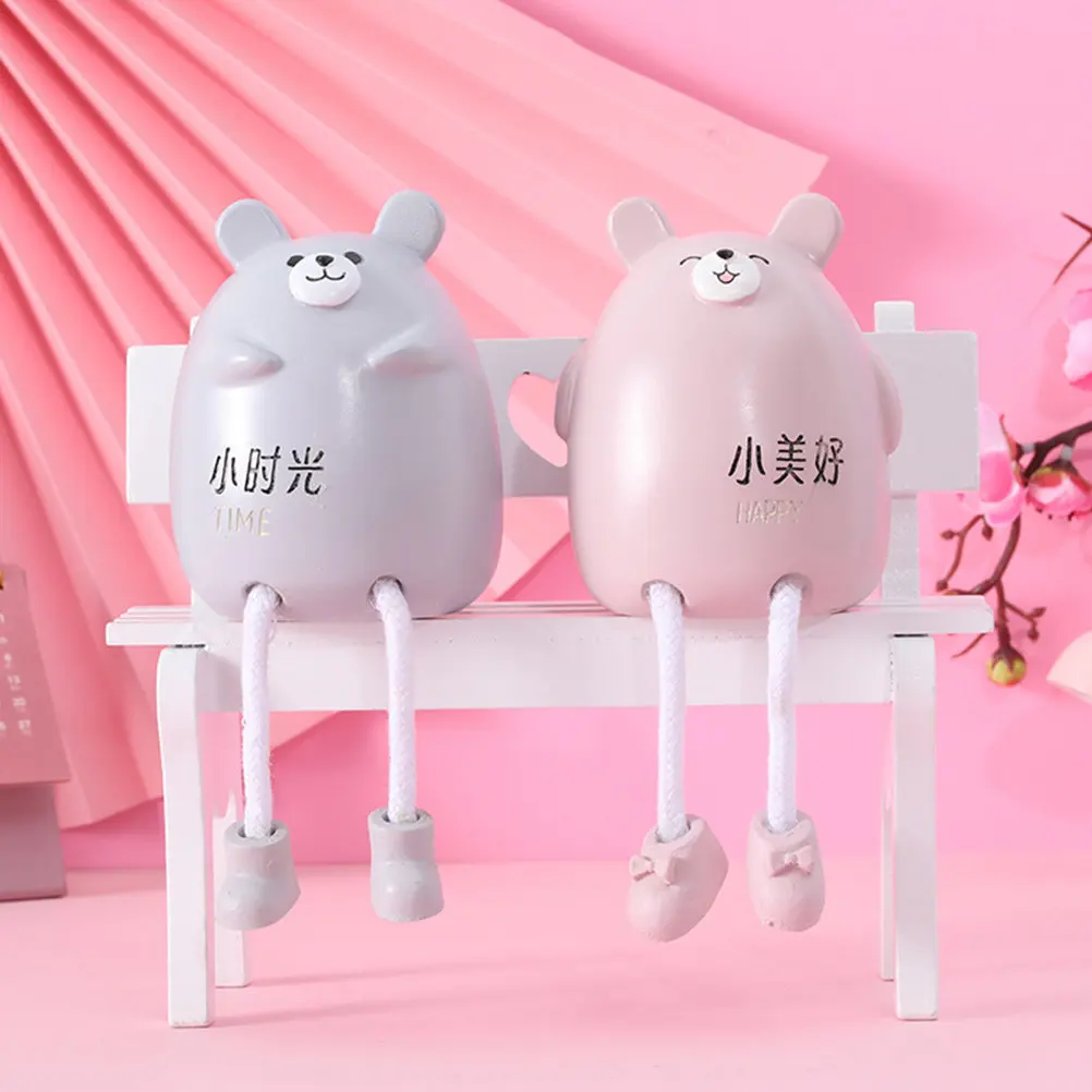 3Pcs White Plastic Small Chair Set for Tall Figures Simple Elegant Design Smooth Burr-Free Surface Bookshelf Desk Display