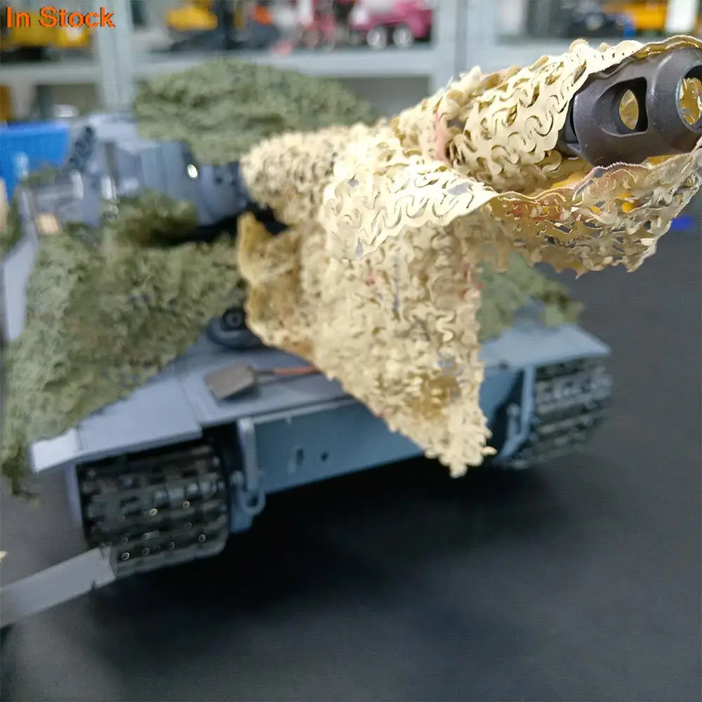 Heng Long Camouflagenet voor 1/16 RC Militaire Tank M1A2 T34 Panther M26 T90 T72 Legerspeelgoed 3899A Pershing Toucan Vehichle Geel