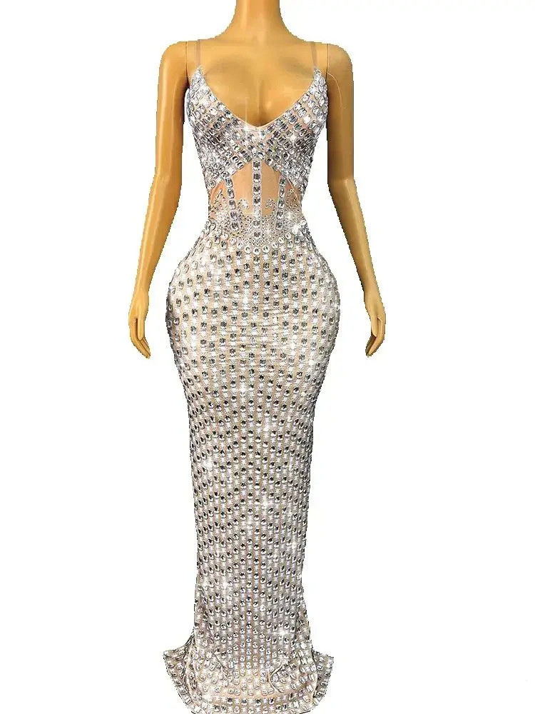 

High Quality Hot Stamping Sexy Suspender Elastic Dress Long Style 2025 New Fashion Custom Women'S Clothing