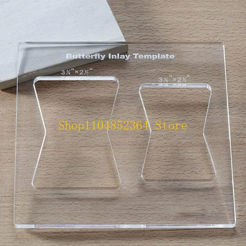 652F para plantilla incrustación mariposa, pajarita carpintería para llave, pajarita madera, incrustaciones y