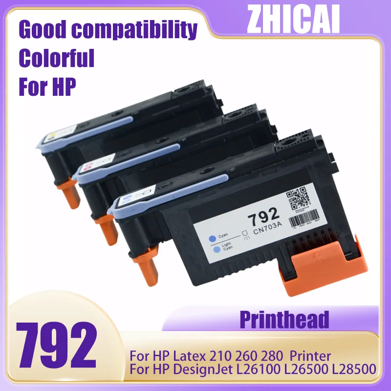 HPプリンター210, 260, 280, designjet l26100, l26500, l28500, cn702a, cn703a, cn704a用のHP 792と互換性のあるプリントヘッド