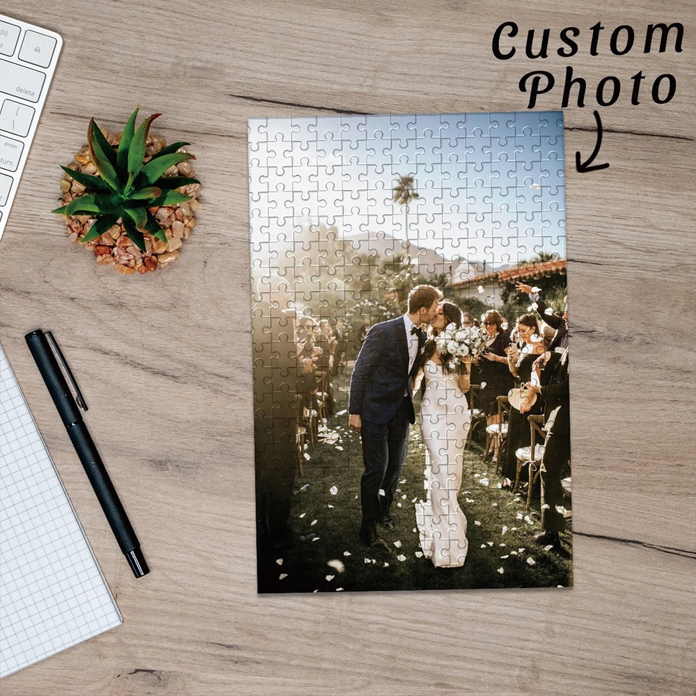 35/300/500/1020pcs Personalized Custom Photo Puzzle Wedding Photos Christmas New Year Gift Customized Paper Puzzle