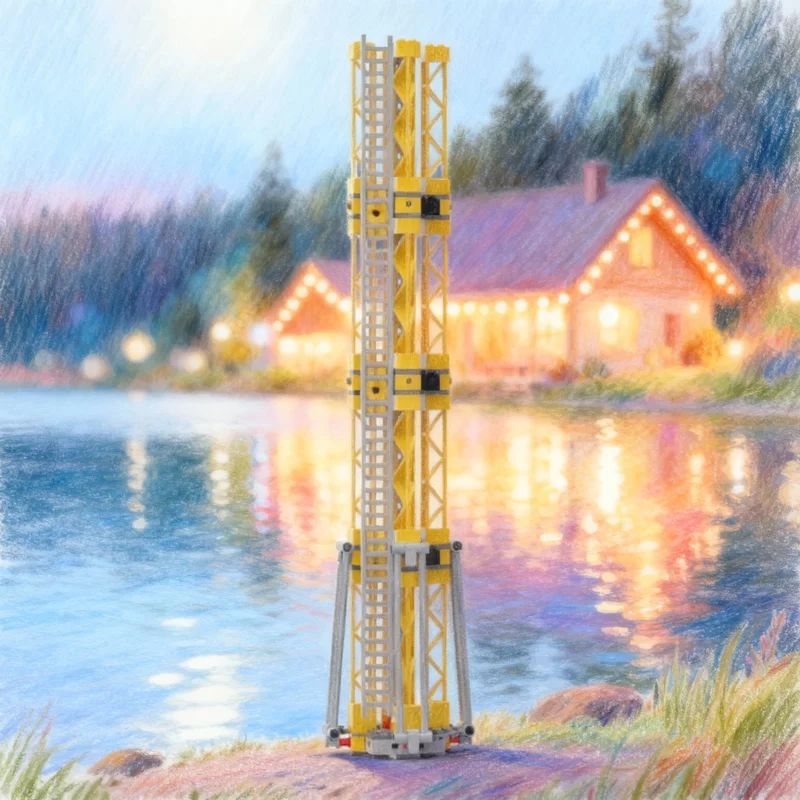 159pcs MOC City Construction Tower Crane Middle Section Model Building Blocks Toy Architecture Christmas Gifts Idea Kids DIY