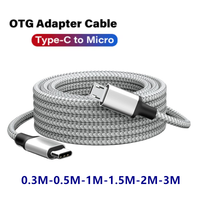 Type C to Micro USB Cable Fast USB Type-C Adapter for Samsung Huawei Xiaomi OnePlus MacBook Pro OTG Mobile Phone Micro USB Cable