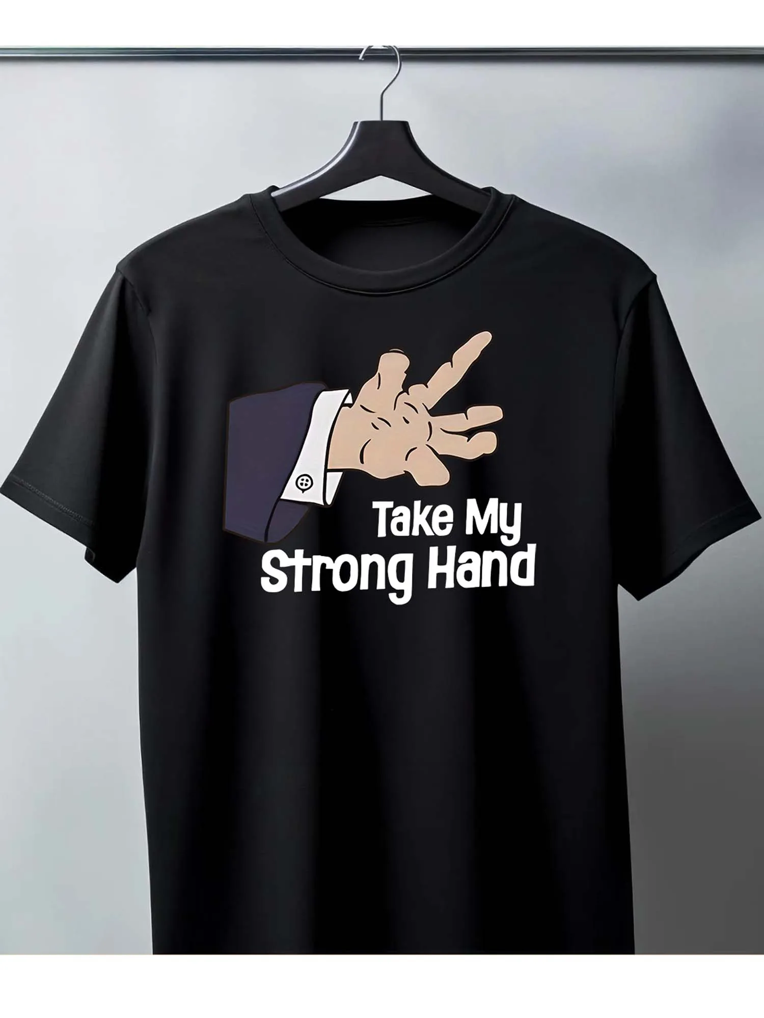 

Men's T-shirt Cotton Black The Godfather Strong Hand Graphic Design