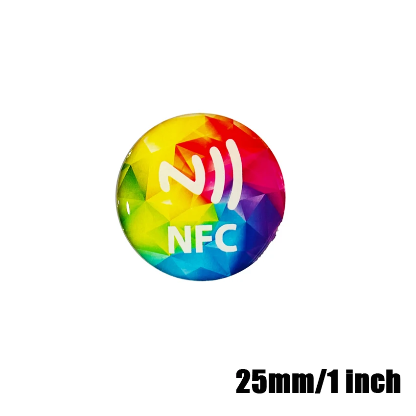 25MM 13.56MHz RFID tag NFC epoxy passive contactless sticker for social media