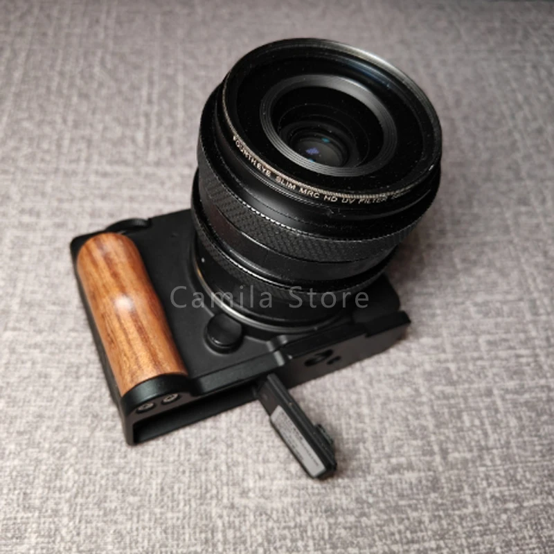 wooden L Type Bracket Tripod Ball head Quick Release Plate Base Grip Handle For Sigma FP HG-21 Digital Camera Arca-Swiss RRS