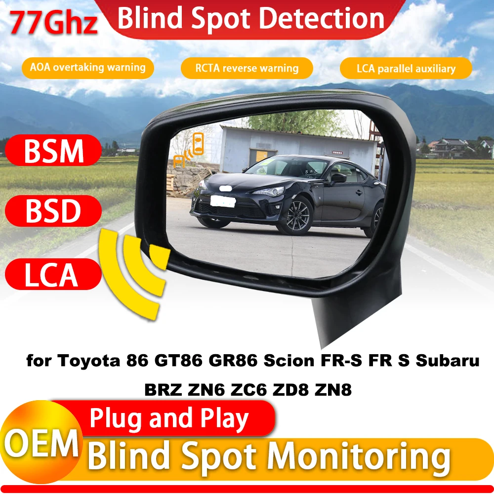 for Toyota 86 GT86 GR86 Scion FR-S FR S Subaru BRZ ZN6 ZC6 ZD8 ZN8 Blind Spot Monitor Detection Rear Cross Traffic Alert System