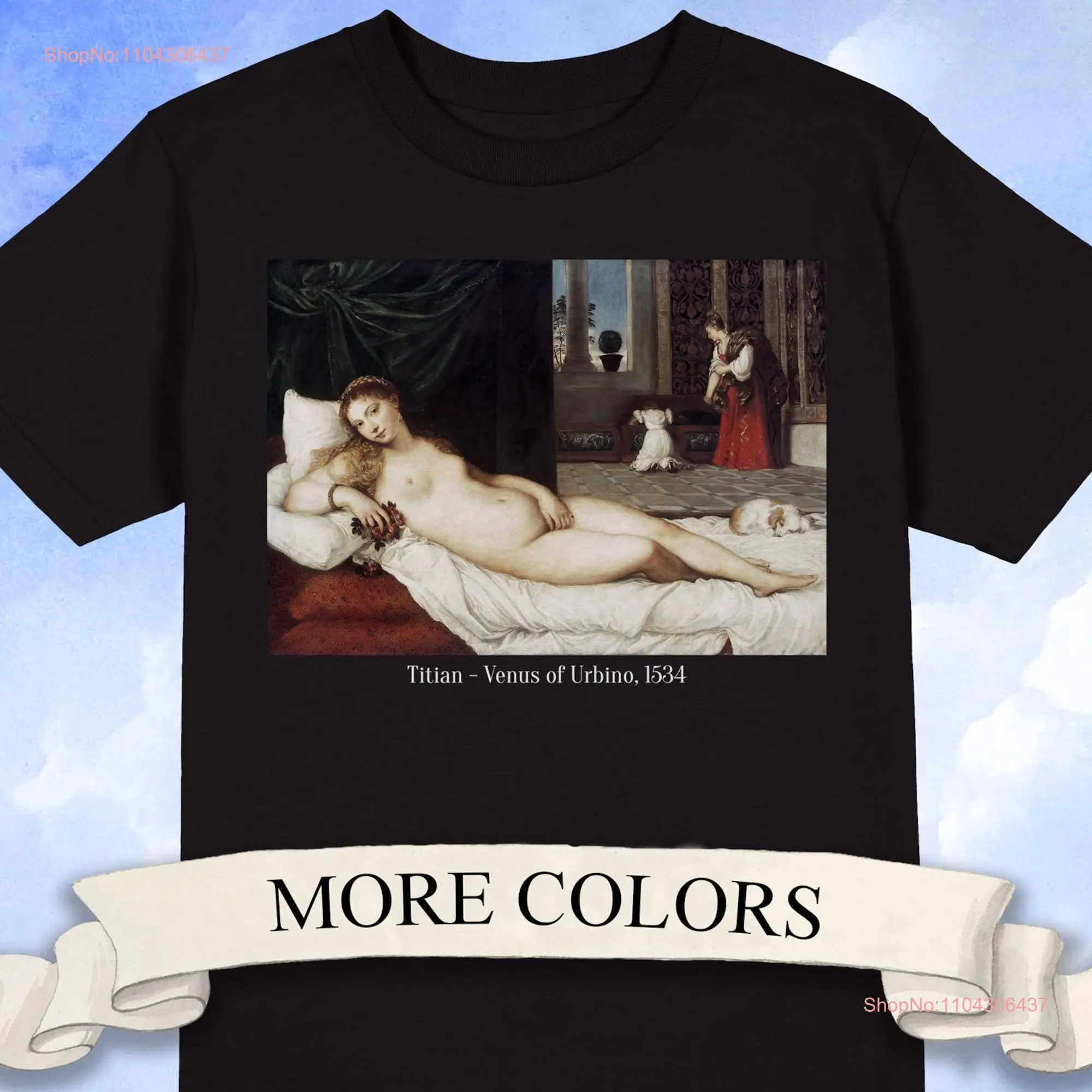 Titian Venus of Urbino T Shirt long or short sleeves