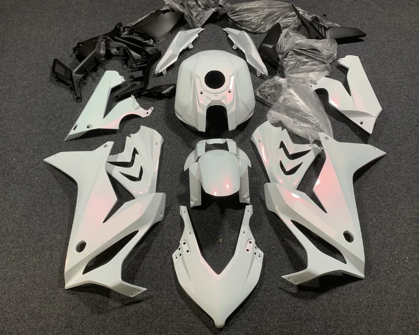 4Gifts Neues ABS-Motorrad-Vollverkleidungs-Kit Passend für HONDA CBR650R 2019 2020 2021 2022 2023 Karosserie-Set, individuell weiß