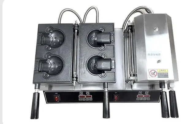 Commercial Classic Snack Machinery Non-stick Ice Cream Open Mouth  Bear Shape Taiyaki Machine