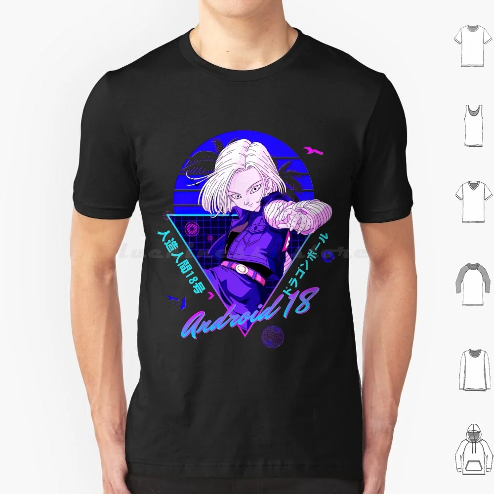 Android 18 T Shirt Cotton Men Women DIY Print Anime Android 18 Trunks Dbz Bulma Manga Android 17 18 Android Cell Z Jiren