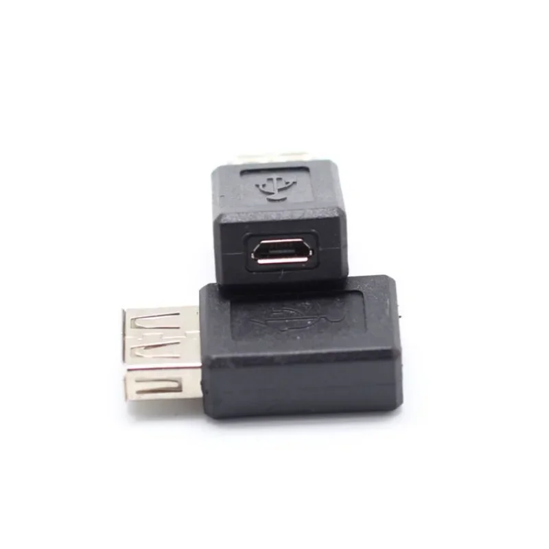 New Black USB 2.0 Type A Female to Micro USB B Female Adapter Plug Converter usb 2.0 to Micro usb connector wholesale