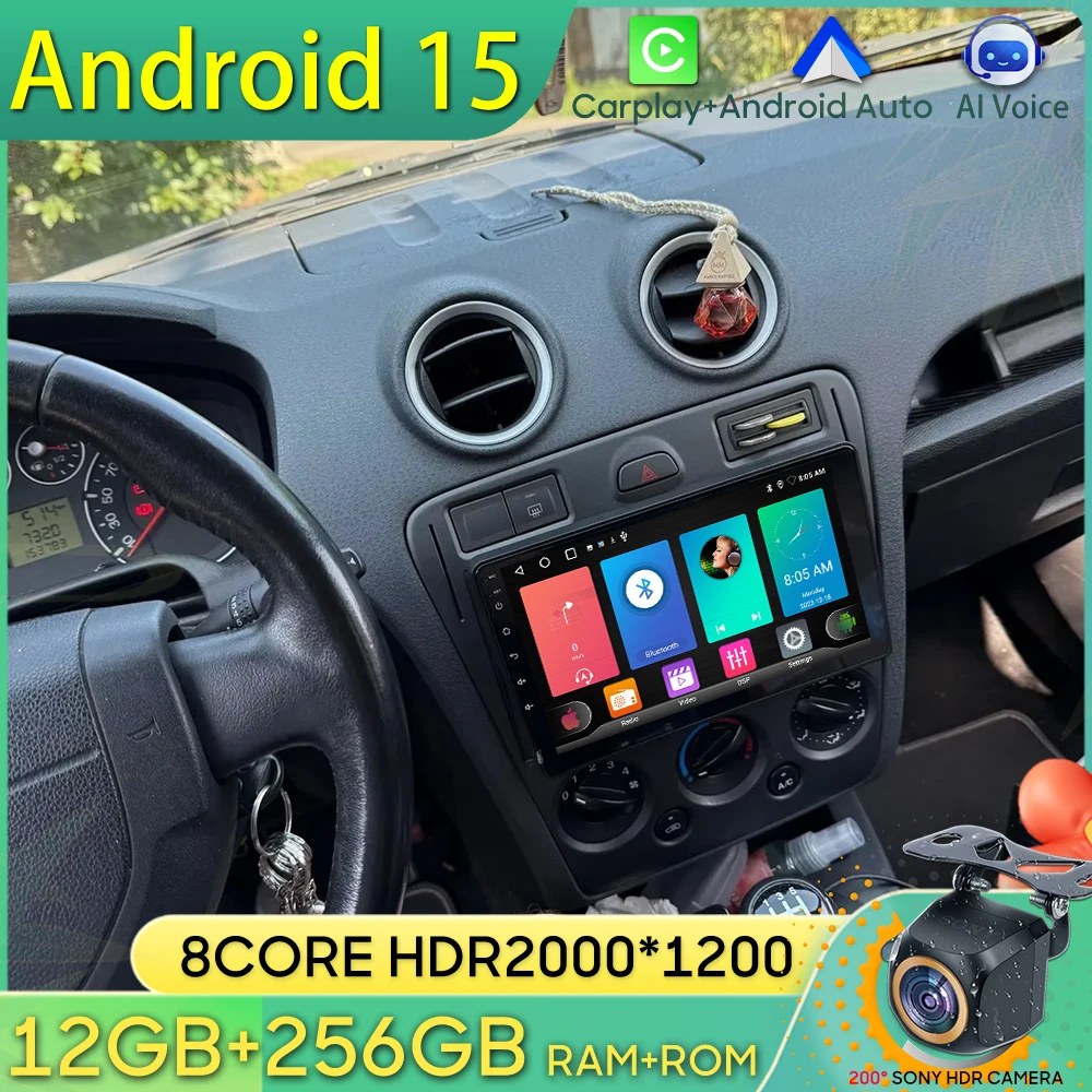 

Android 15 Car Radio For Ford Fusion 1 2005-2012 GPS Navigation Android Auto Carplay Wifi Screen Stereo Unit Display No 2din DVD