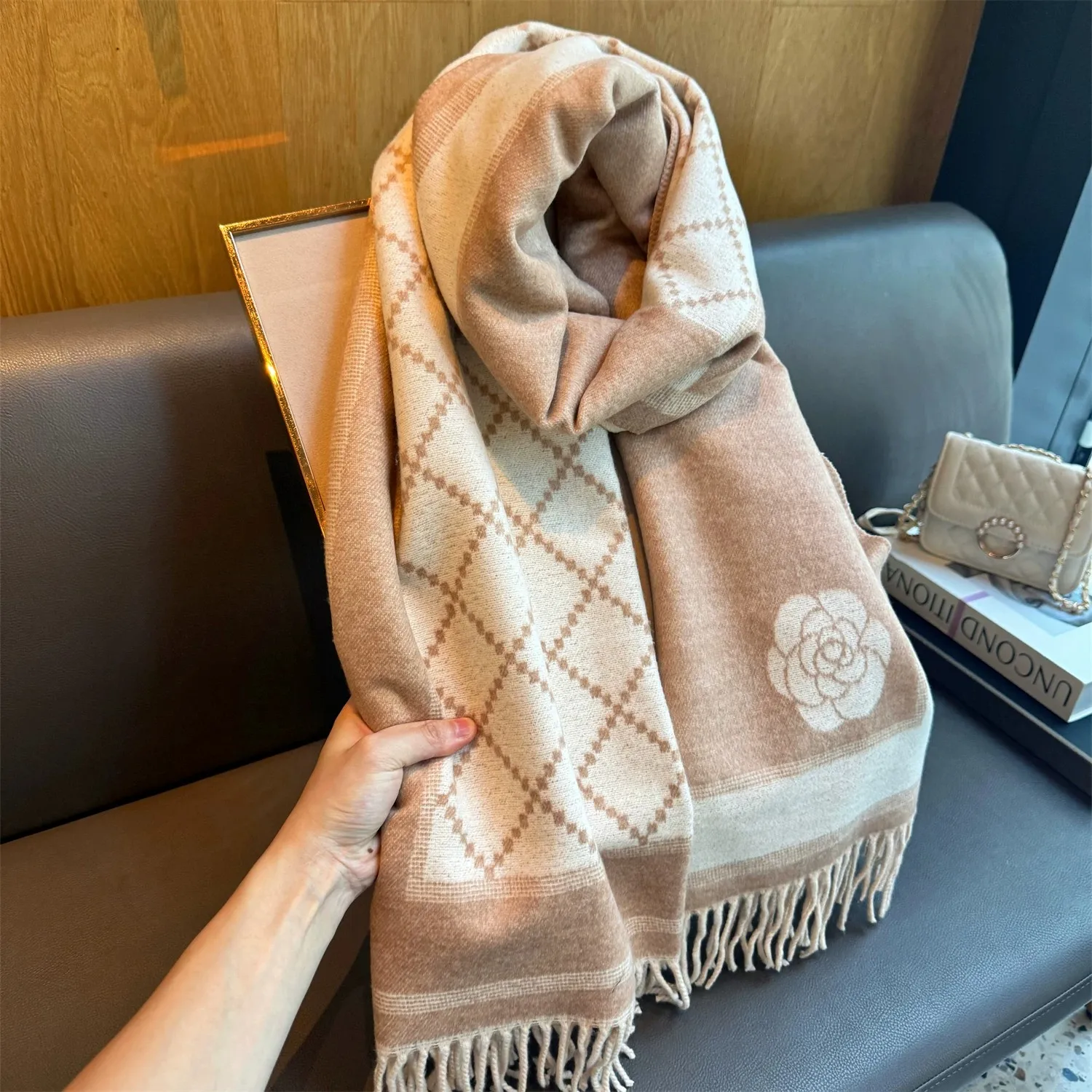 Echarpe-double-face-cyrena-kaer-pour-femme-motif-ecossais-chaude-et-elegante-style-coreen-accessoires-de-mode-d'hiver-chaleur