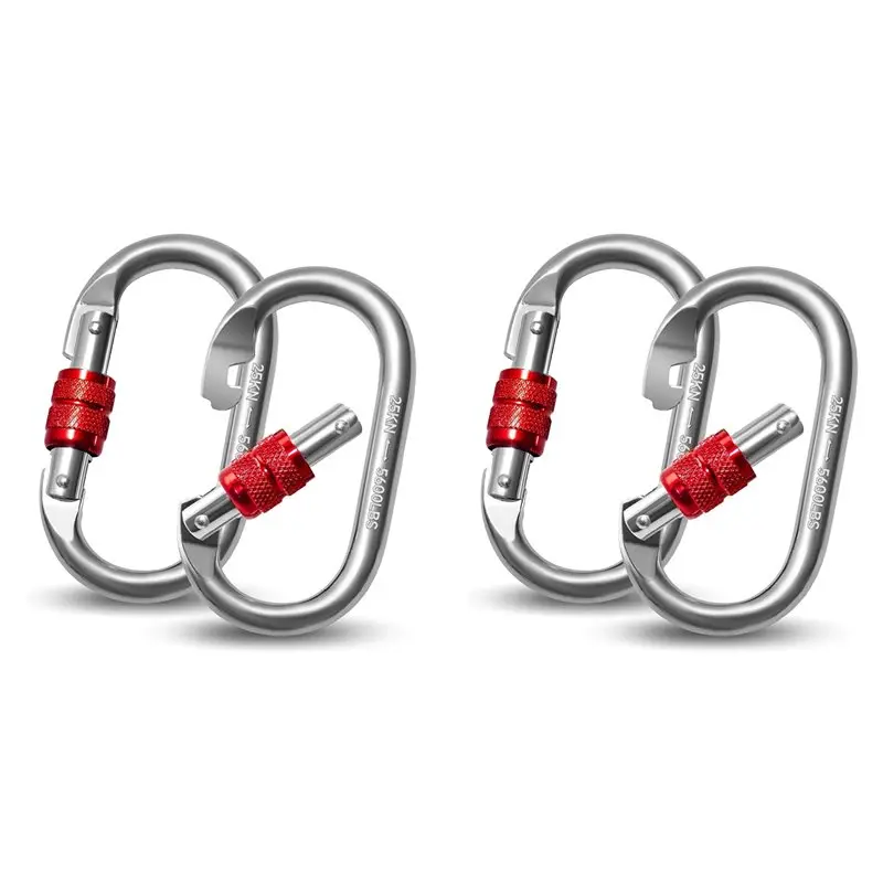 

Карабины ABXF-4Pcs, 25 кН, O-образные, сверхмощные, для йоги, гамаков, кемпинга