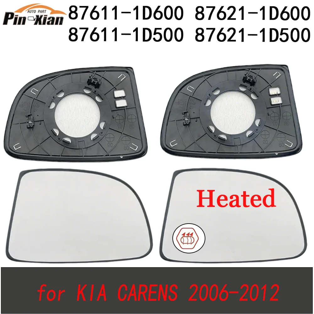 

Left&Right Rearview Mirror for KIA CARENS 2006 2007-2012 With Heated 876111D600 876211D600 Side Wing Mirror Glass 876211D500