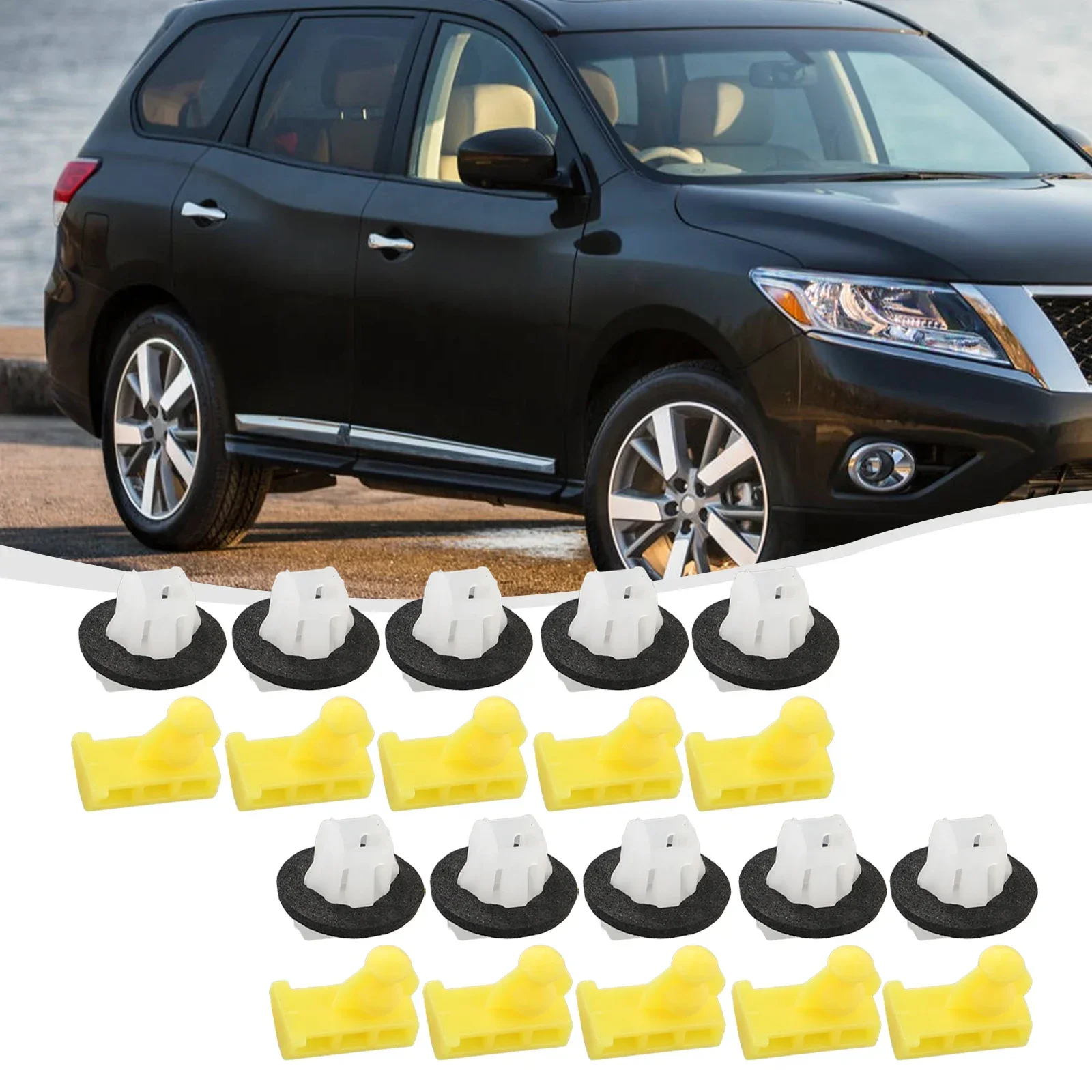 

Set Fixing Clips 20PCS 76847-JG00A 76882-JG10A Accessory For Nissan Juke Moulding Parts Plastic New High Quality
