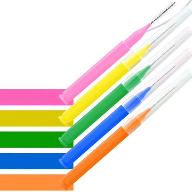 30 قطعة/الوحدة فرشاة بين الأسنان خيط تنظيف الأسنان الأسنان نظيفة الفم مسواك